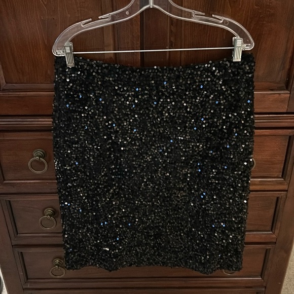 Nanette Lepore sequin black skirt - Picture 1 of 8